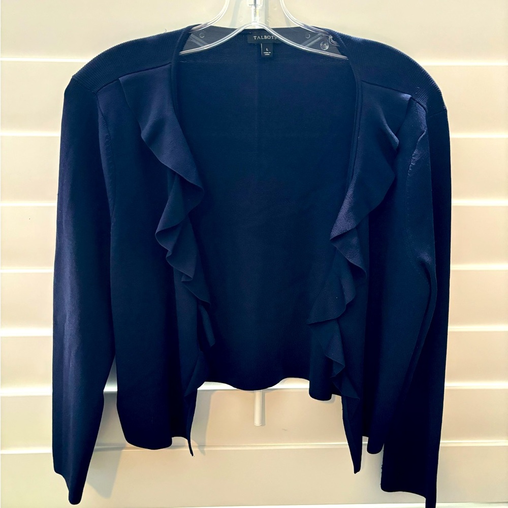 Navy blue light weight half sweater for night out
